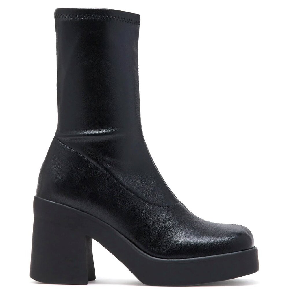 Steve Madden Black Platform Ankle Booties